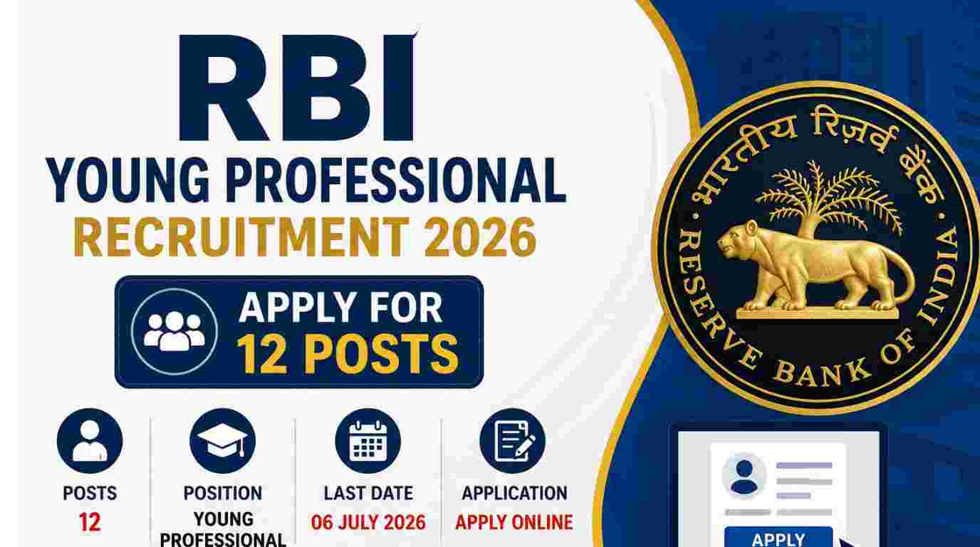 RBI Young Professional Recruitment 2026 Notification Out for 12 Posts